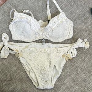 White Lace Bikini Set